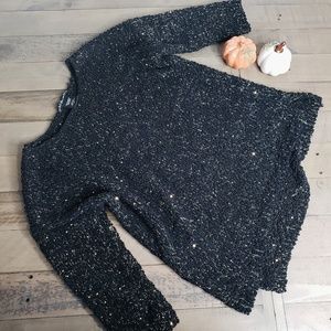 Oversize Black and Gold Sweater